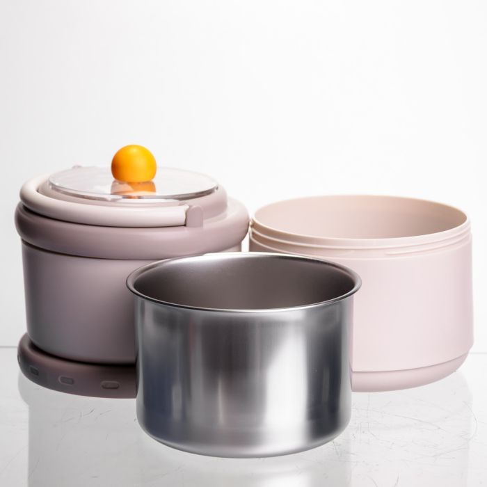 Ланч-бокс бенто на 2 відділення з термоізоляцією та підігрівом, какао Yiwu HP-GM-32 (HP-GM-32) - зображення 8