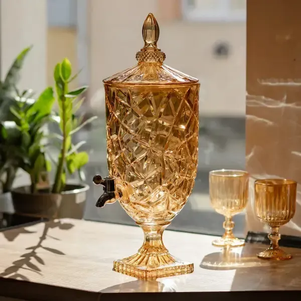 Лимонадниця Amber Ice 5 л із краном для напоїв соку фрешу мохіто HP-19-309 (HP-19-309) - зображення 3