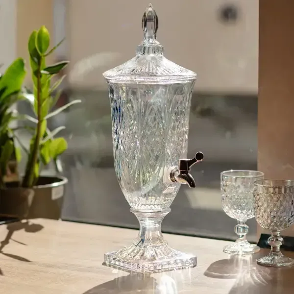 Лимонадниця Crystal Trinity 2 літри з краном для соку мохіто молока напоїв HP-19-301 (HP-19-301) - зображення 3