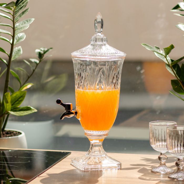 Лимонадниця з краном на ніжці скляна для напоїв 2 л 46 см HP-19-15 (HP-19-15) - изображение 1