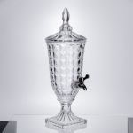 Лимонадниця з краном на підставці скляна 2 л лимонадник 46 см прозорий HP-19-12F (HP-19-12F)