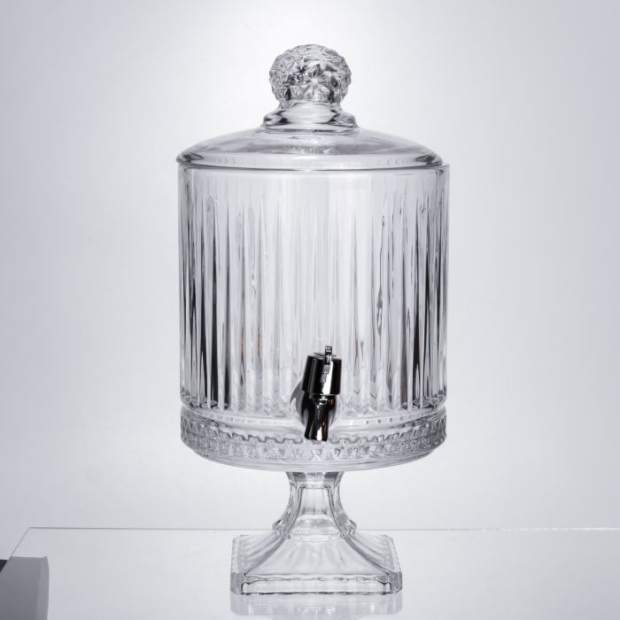 Лимонадниця з краном на підставці скляна 4,5 л прозора HP-19-3045-4 (HP-19-3045-4) - зображення 2