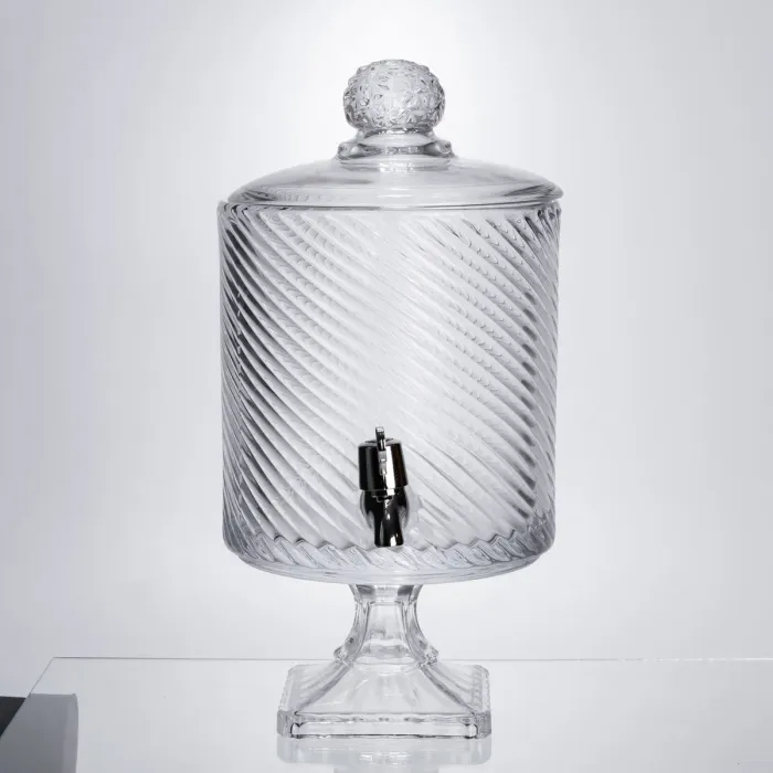 Лимонадниця з краном на підставці скляна 4,5 л прозора HP-19-3045-8 (HP-19-3045-8) - изображение 2