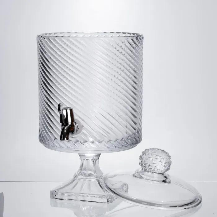 Лимонадниця з краном на підставці скляна 4,5 л прозора HP-19-3045-8 (HP-19-3045-8) - изображение 3