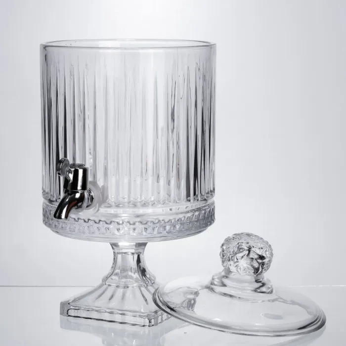 Лимонадниця з краном на підставці скляна 4,5 л прозора HP-19-3045-4 (HP-19-3045-4) - зображення 3