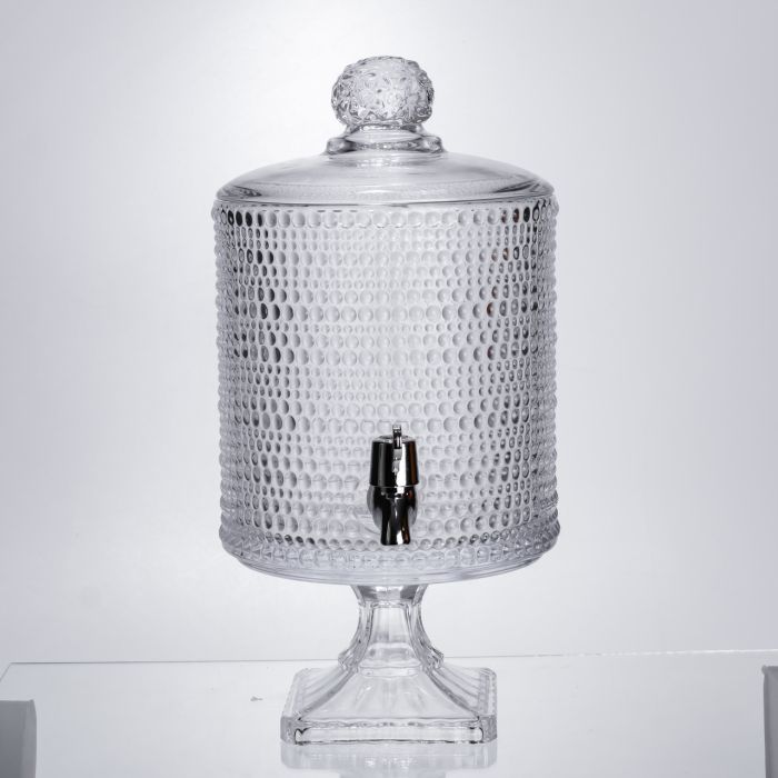 Лимонадниця з краном на підставці скляна 4.5 л лимонадник 39 см прозорий HP-19-3045-9 (HP-19-3045-9) - изображение 3