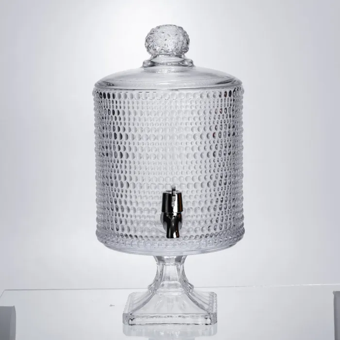 Лимонадниця з краном на підставці скляна 4.5 л лимонадник 39 см прозорий HP-19-3045-9 (HP-19-3045-9) - зображення 3