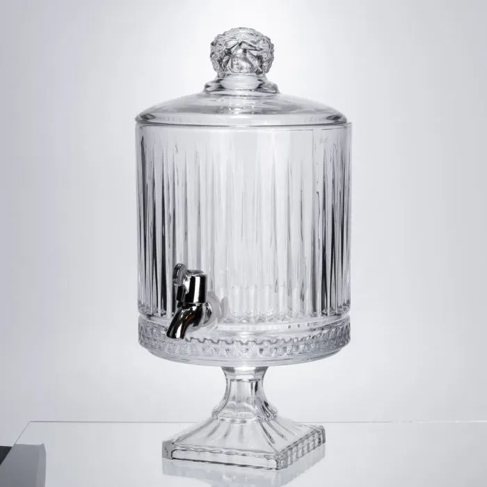 Лимонадниця з краном на підставці скляна 4,5 л прозора HP-19-3045-4 (HP-19-3045-4) - зображення 4