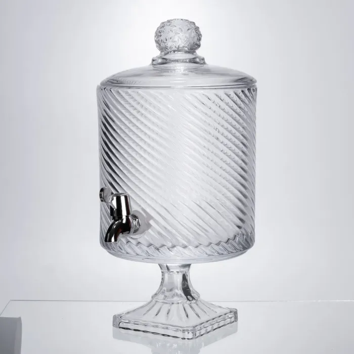 Лимонадниця з краном на підставці скляна 4,5 л прозора HP-19-3045-8 (HP-19-3045-8) - изображение 4