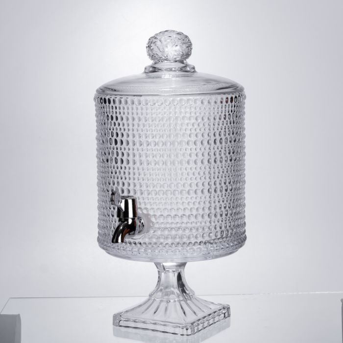 Лимонадниця з краном на підставці скляна 4.5 л лимонадник 39 см прозорий HP-19-3045-9 (HP-19-3045-9) - изображение 4