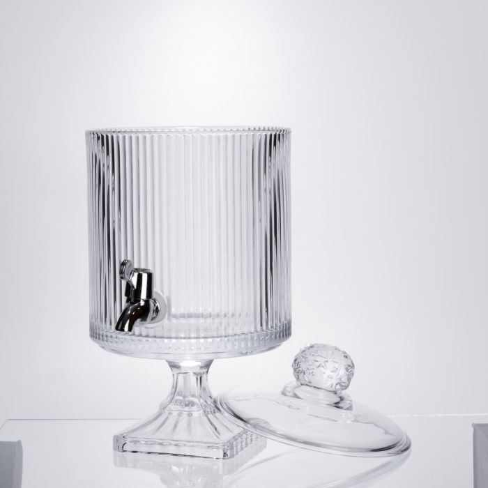 Лимонадниця з краном на підставці скляна 4.5 л лимонадник 39 см прозорий HP-19-3045-6 (HP-19-3045-6) - изображение 4