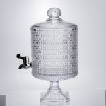 Лимонадниця з краном на підставці скляна 4.5 л лимонадник 39 см прозорий HP-19-3045-9 (HP-19-3045-9)