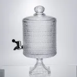 Лимонадниця з краном на підставці скляна 4.5 л лимонадник 39 см прозорий HP-19-3045-9 (HP-19-3045-9)