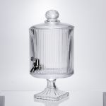 Лимонадниця з краном на підставці скляна 4.5 л лимонадник 39 см прозорий HP-19-3045-6 (HP-19-3045-6)