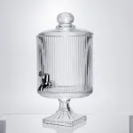 Лимонадниця з краном на підставці скляна 4.5 л лимонадник 39 см прозорий HP-19-3045-6 (HP-19-3045-6)