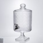 Лимонадниця з краном на підставці скляна 4.5 л лимонадник 39 см прозорий HP-19-3045-7 (HP-19-3045-7)