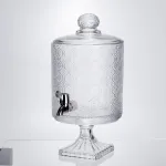 Лимонадниця з краном на підставці скляна 4.5 л лимонадник 39 см прозорий HP-19-3045-7 (HP-19-3045-7)