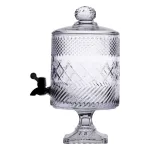 Лимонадниця з краном на підставці скляна 4.5 л Прозорий HP-19-4 (HP-19-4)