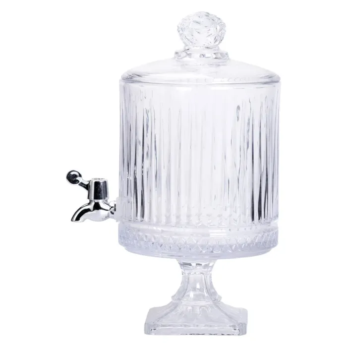 Лимонадниця з краном на підставці скляна 4.5 л лимонадник прозорий HP-19-1 (HP-19-1) - изображение 3