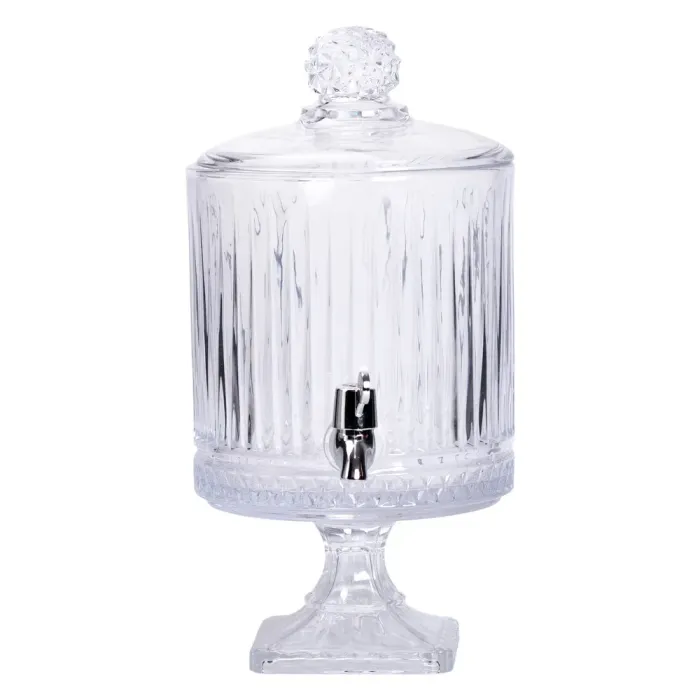 Лимонадниця з краном на підставці скляна 4.5 л лимонадник прозорий HP-19-1 (HP-19-1) - изображение 4