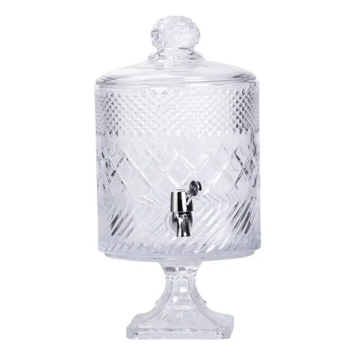 Лимонадниця з краном на підставці скляна 4.5 л Прозорий HP-19-4 (HP-19-4) - изображение 4