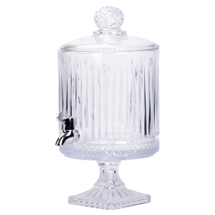 Лимонадниця з краном на підставці скляна 4.5 л лимонадник прозорий HP-19-1 (HP-19-1) - изображение 5