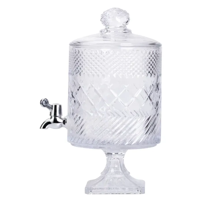 Лимонадниця з краном на підставці скляна 4.5 л Прозорий HP-19-4 (HP-19-4) - изображение 5