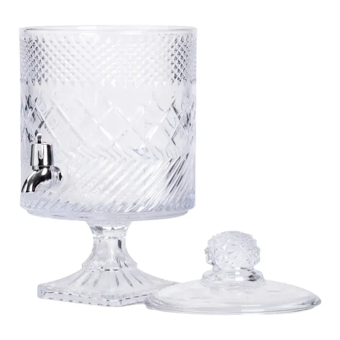 Лимонадниця з краном на підставці скляна 4.5 л Прозорий HP-19-4 (HP-19-4) - изображение 6