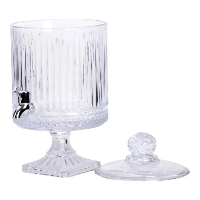 Лимонадниця з краном на підставці скляна 4.5 л лимонадник прозорий HP-19-1 (HP-19-1) - изображение 7