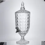 Лимонадниця з краном на підставці скляна 5 л лимонадник 51 см прозорий HP-19-18F-5 (HP-19-18F-5)