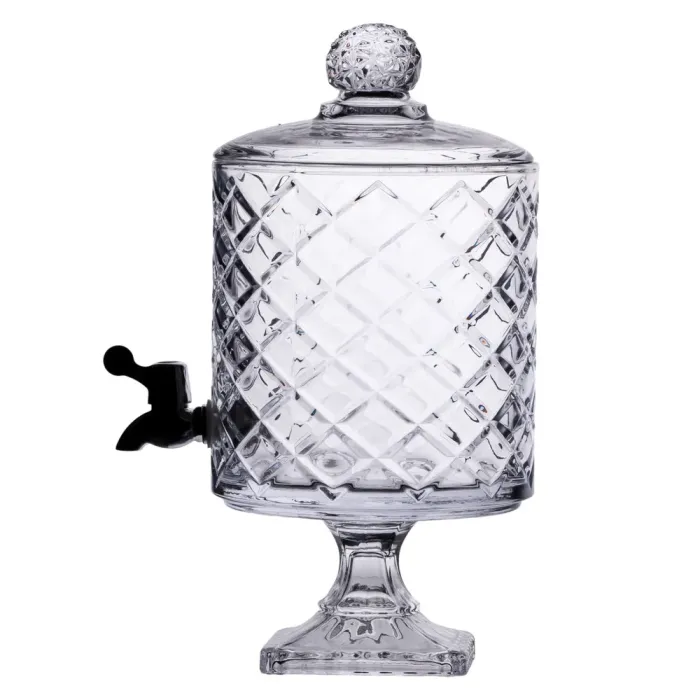 Лимонадниця з краном скляна 39 см 4.5 л на підставці HP-19-3 (HP-19-3) - изображение 1