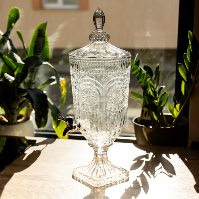 Лимонадниця з краном скляна 3 л диспенсер для напоїв лимонадник із краном HP-19-290 (HP-19-290) - зображення 3