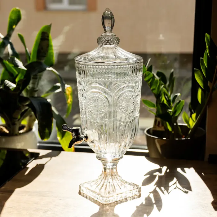 Лимонадниця з краном скляна 3 л диспенсер для напоїв лимонадник із краном HP-19-290 (HP-19-290) - зображення 3