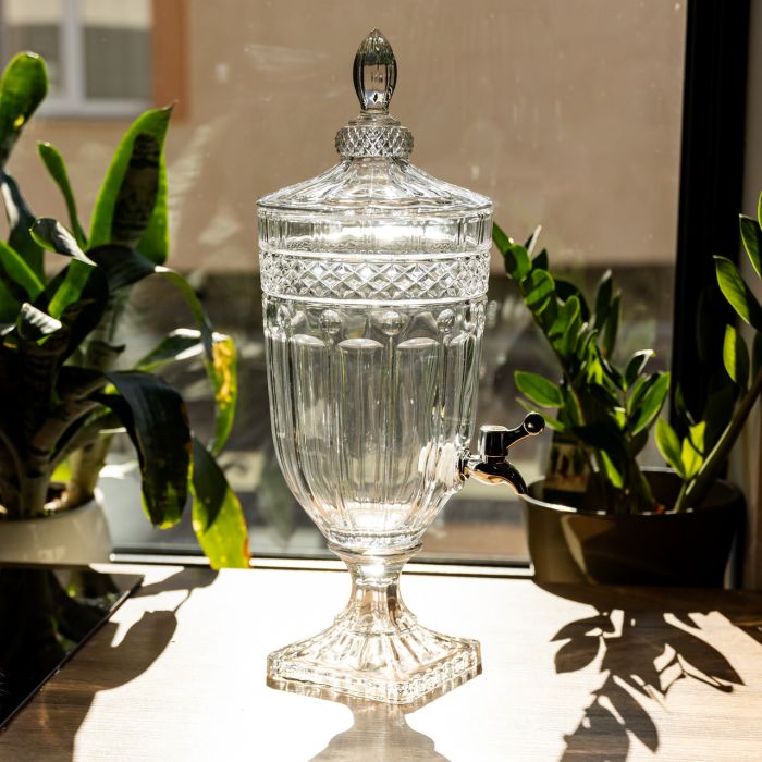 Лимонадниця з краном скляна 3 л диспенсер для напоїв лимонадник із краном HP-19-293 (HP-19-293) - зображення 4