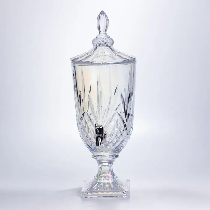 Лимонадниця з краном скляна 3 л диспенсер для напоїв лимонадник із краном Прозорий HP-19-302 (HP-19-302) - зображення 1