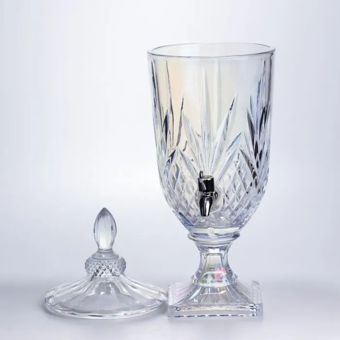 Лимонадниця з краном скляна 3 л диспенсер для напоїв лимонадник із краном Прозорий HP-19-302 (HP-19-302) - зображення 3