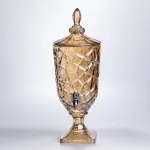 Лимонадниця з краном скляна 3 л диспенсер для напоїв лимонадник із краном Золотистий HP-19-308 (HP-19-308)