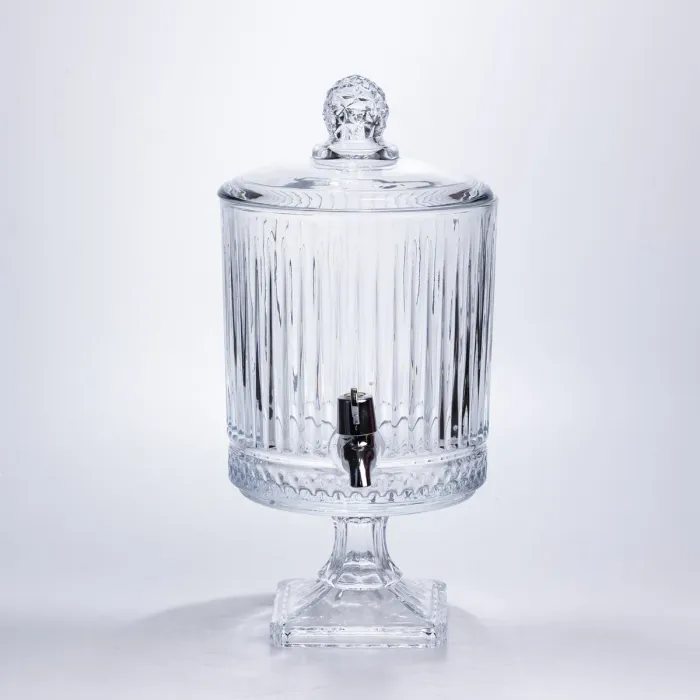 Лимонадниця з краном скляна 4.5 л диспенсер для напоїв лимонадник із краном Прозорий HP-19-285 (HP-19-285) - зображення 1