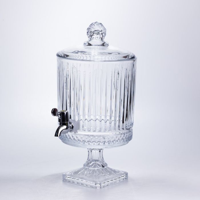 Лимонадниця з краном скляна 4.5 л диспенсер для напоїв лимонадник із краном Прозорий HP-19-285 (HP-19-285) - зображення 2