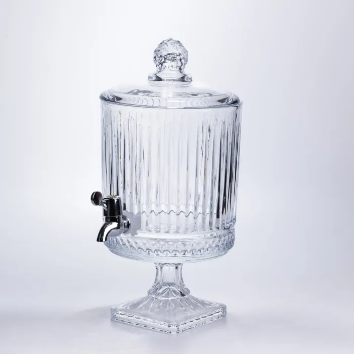 Лимонадниця з краном скляна 4.5 л диспенсер для напоїв лимонадник із краном Прозорий HP-19-285 (HP-19-285) - зображення 2