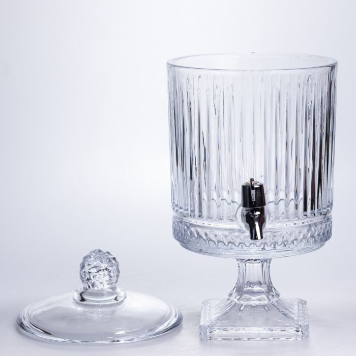 Лимонадниця з краном скляна 4.5 л диспенсер для напоїв лимонадник із краном Прозорий HP-19-285 (HP-19-285) - зображення 3