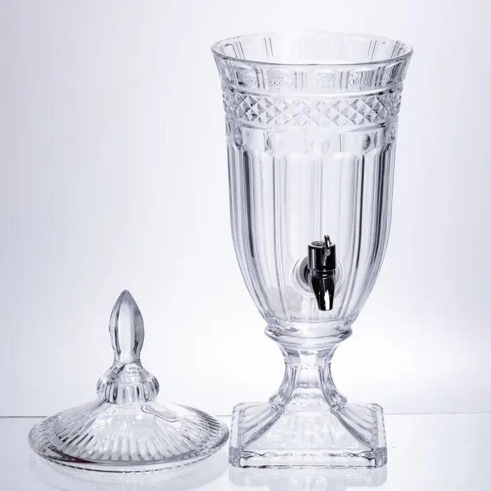 Лимонадниця Topaz Crystal 2 літри з краном HP-19-292 глечик диспенсер для води і напоїв прозорий (HP-19-292) - зображення 4