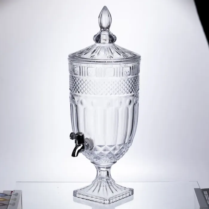 Лимонадниця Topaz Crystal 5л із краном HP-19-294 глек диспенсер для напоїв прозорий (HP-19-294) - зображення 2