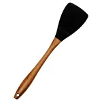 Лопатка силіконова кухонна для сковороди 33 (см) лопатка з силікону для кухні з дерев'яною ручкою HP-8-56 (HP-8-56)
