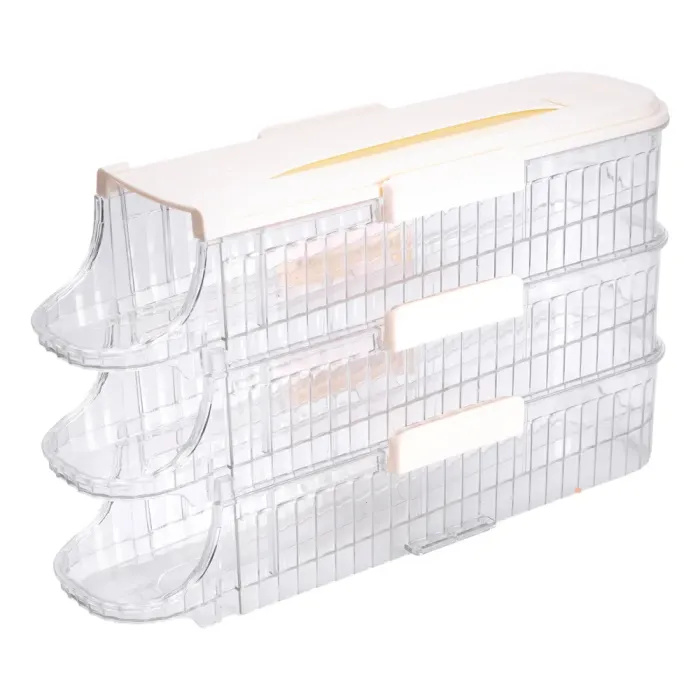 Лоток для яєць у холодильник на 3 яруси 32х10х18.5 см Бежевий HP-27-15 (HP-27-15) - зображення 1