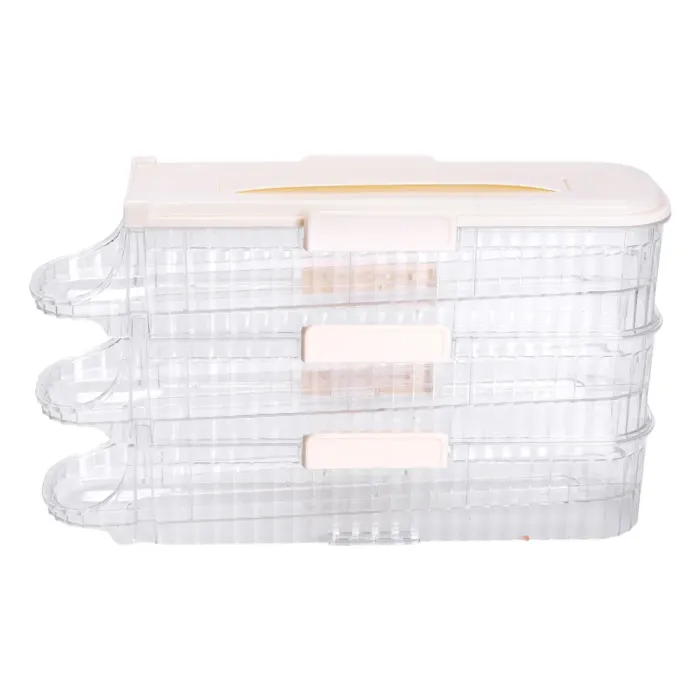 Лоток для яєць у холодильник на 3 яруси 32х10х18.5 см Бежевий HP-27-15 (HP-27-15) - зображення 7