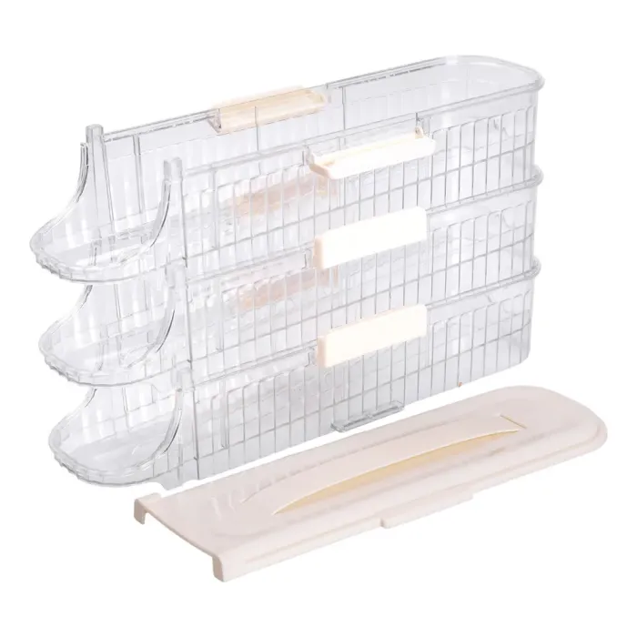 Лоток для яєць у холодильник на 3 яруси 32х10х18.5 см Бежевий HP-27-15 (HP-27-15) - зображення 8