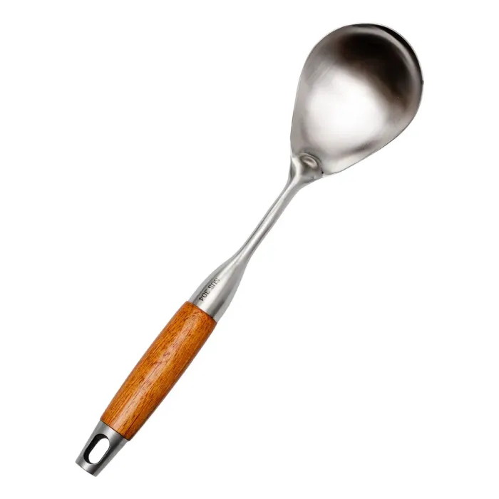 Ложка для рису 32,5 (см) з нержавіючої сталі з дерев'яною ручкою HP-8-42 (HP-8-42) - изображение 1