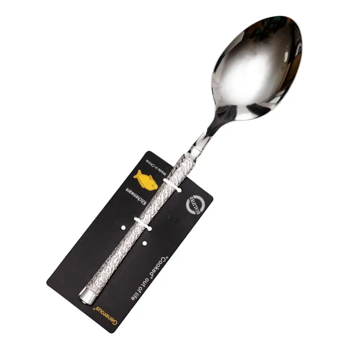 Ложка сервірувальна з нержавіючої сталі велика ложка 27 см Срібло HP-8-52 (HP-8-52) - изображение 3