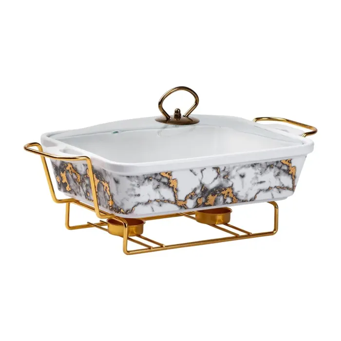 Мармит 1.5 литра с подогревом настольный для вторых блюд прямоугольный 3519 см мармитница керамическая (HP1032) - изображение 2